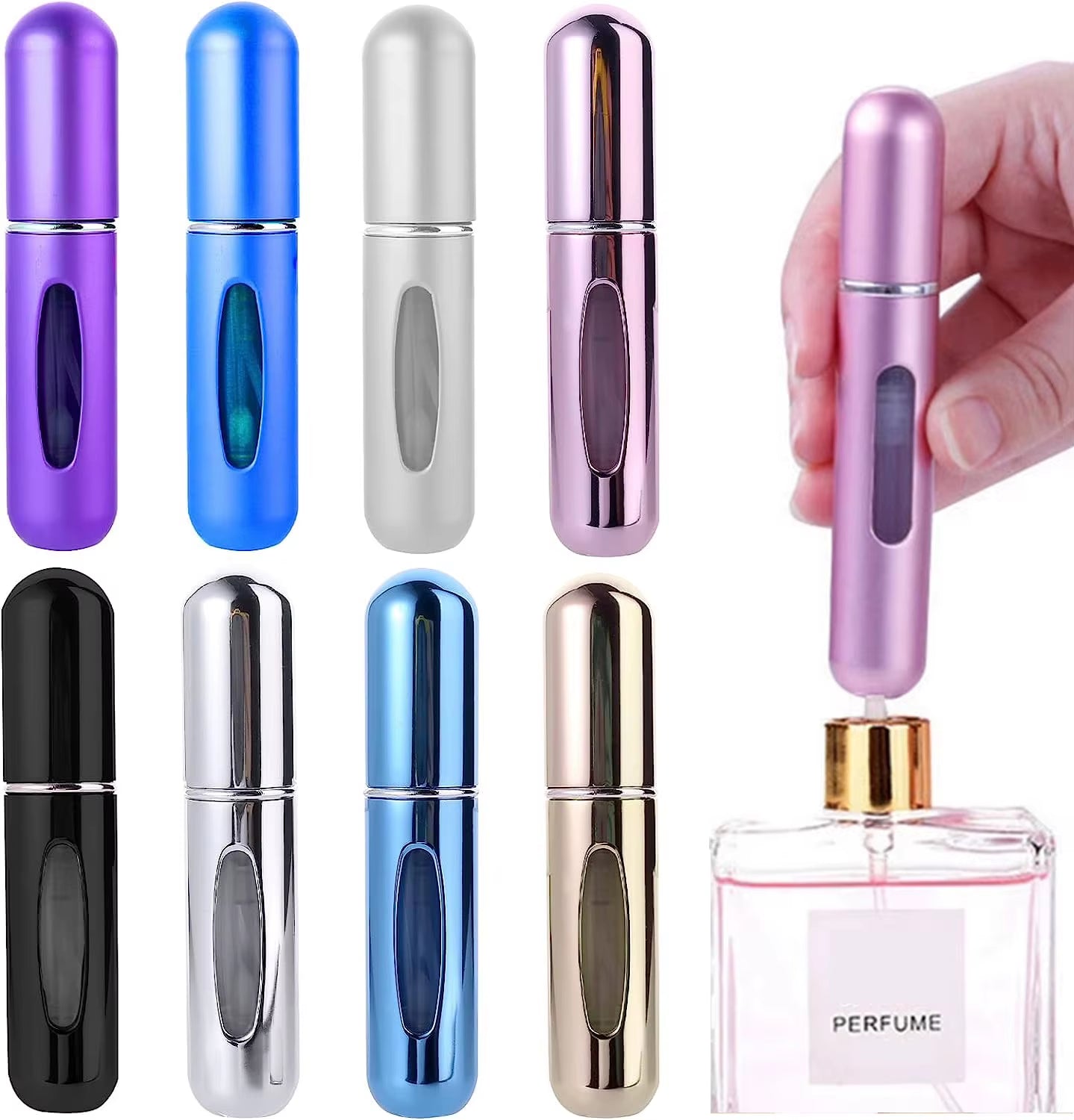 Refillable Mini Perfume Bottle Portable Cosmetic Bottle Spray Bottle Atomizer Spray Container Travel Refillable Bottles 8Ml /5Ml